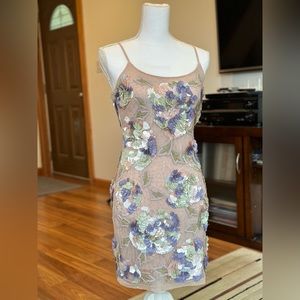 Collective BEBE sequin spaghetti strap dress size 2